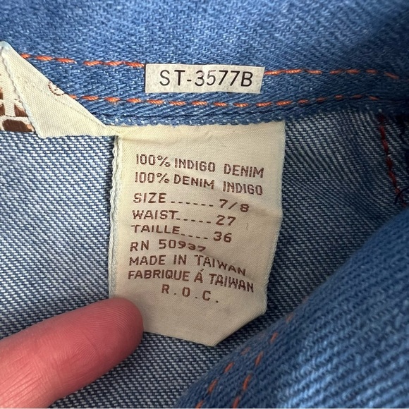 Vintage 70’s Nest-Ce Pas High Rise Belted Denim Shorts Rare - Picture 11 of 14